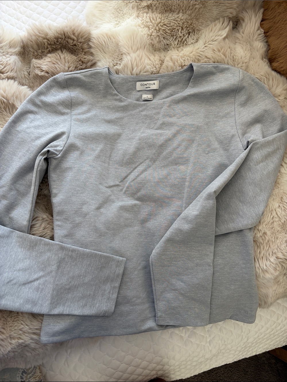 Aritzia Contour Light Grey Crewneck Sweater